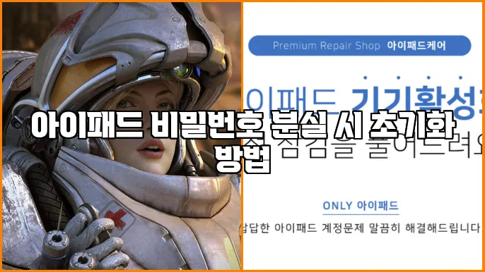 아이패드 비밀번호 분실 시 초기화 방법