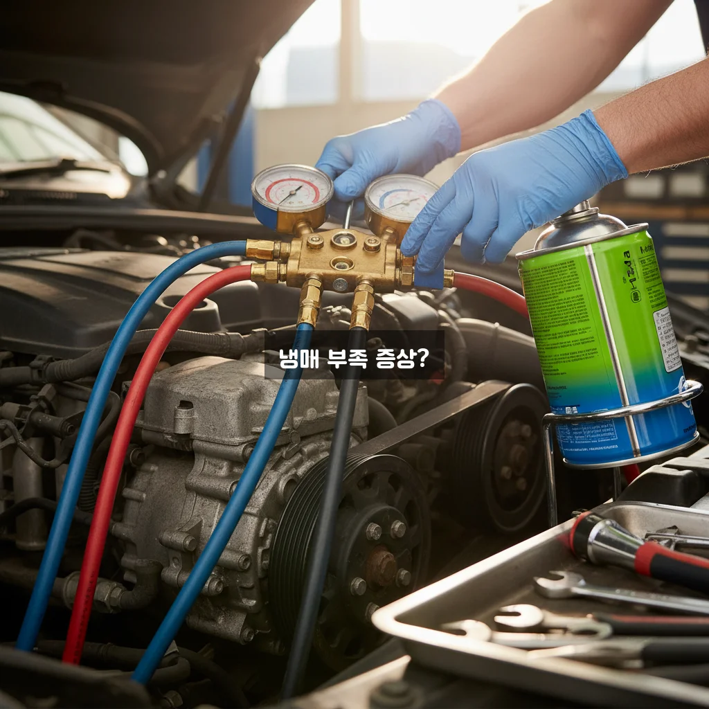 자동차 에어컨 냉매 충전 관련 이미지 1